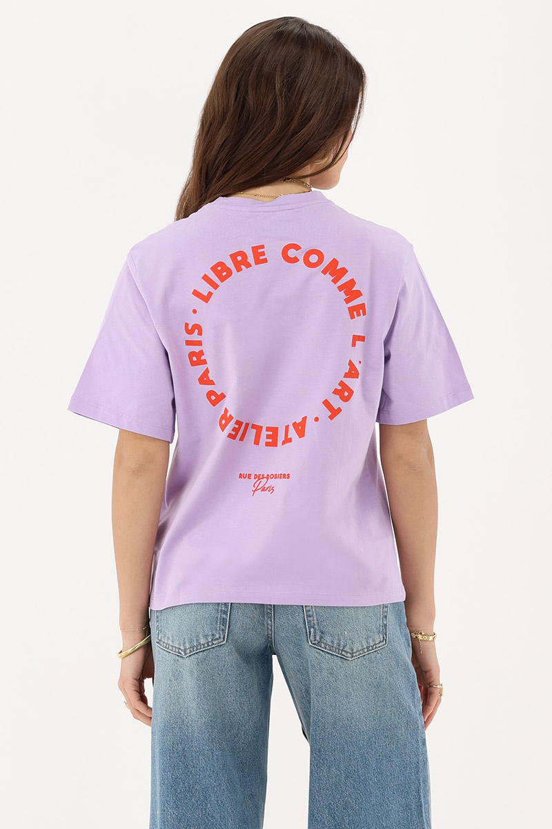 Lilac T-shirt "Circle l'art" | My Jewellery