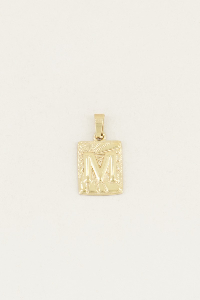 My Jewellery Rechthoekige initial bedel female Goud/Zilver one size