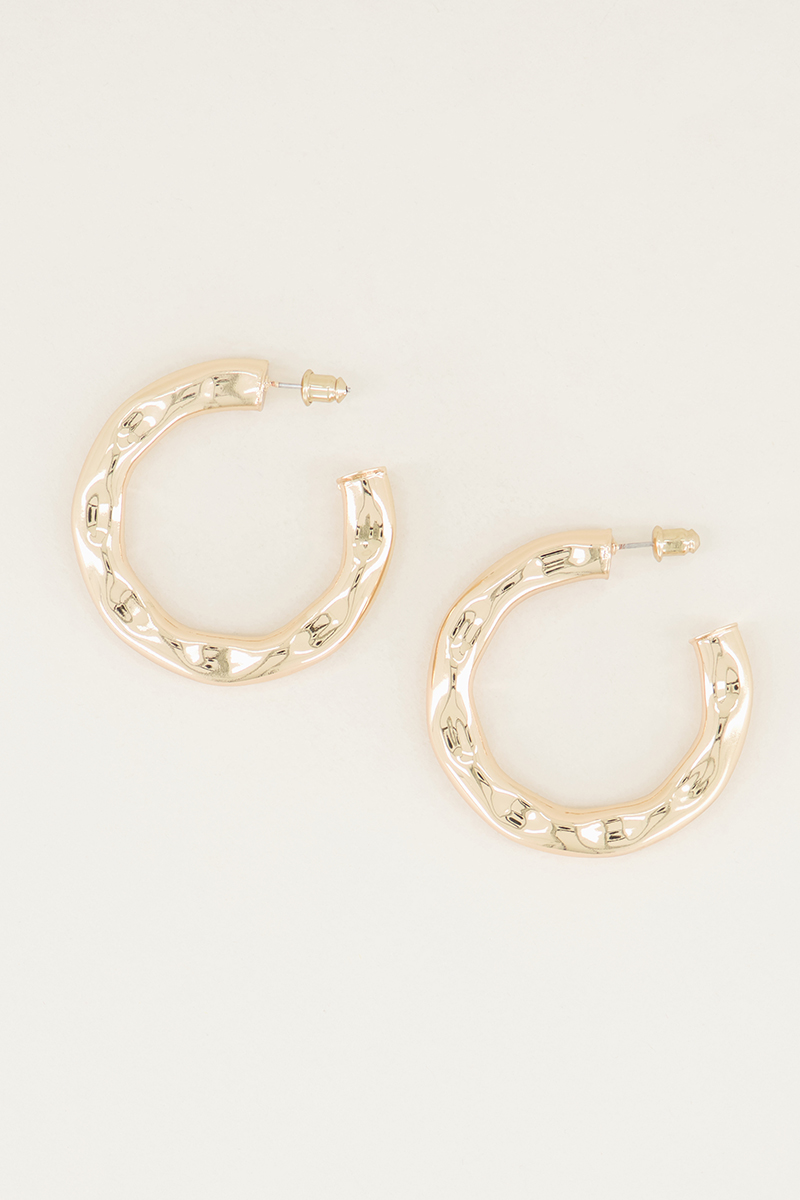 My Jewellery Oorringen gebobbeld female Goud/Zilver one size
