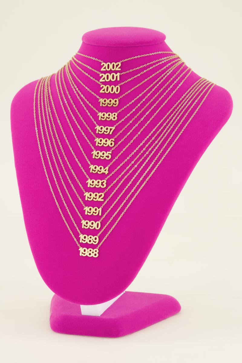 Ketting jaartal | Geboortedatum ketting My Jewellery