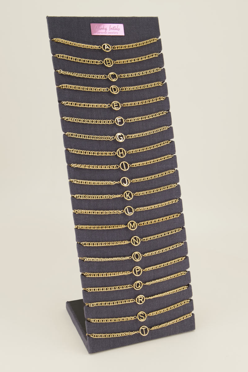 Necklace with chunky initials