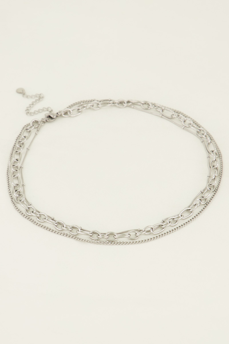 Necklace three-layer balls