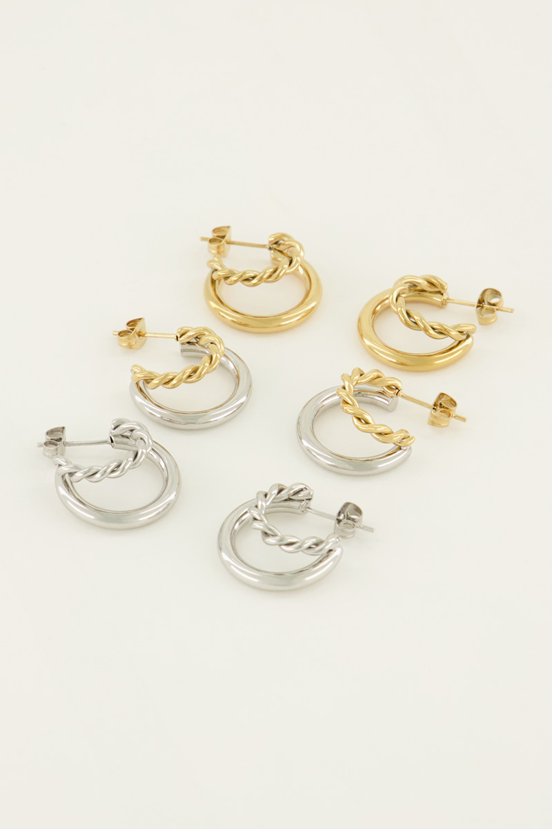 Oorringen 2 lagen patroon