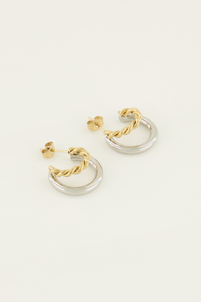 Oorringen 2 lagen patroon