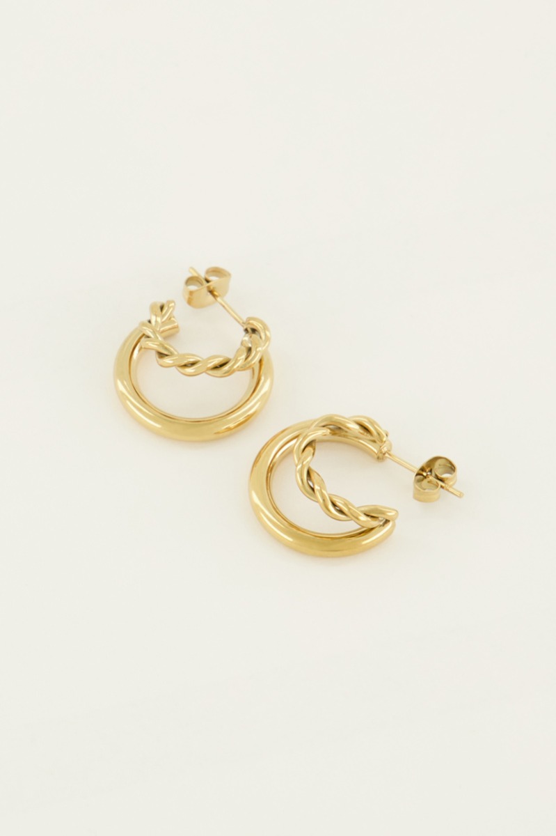 Oorringen 2 lagen patroon