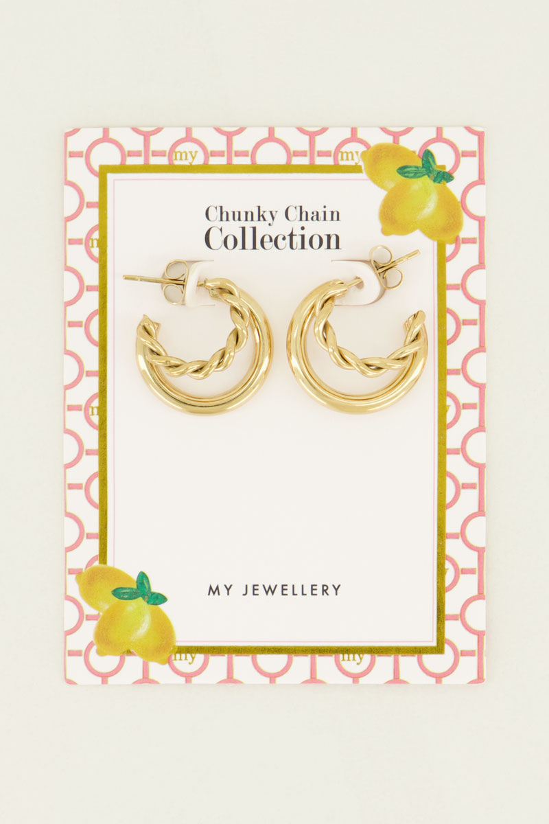 Oorringen 2 lagen patroon