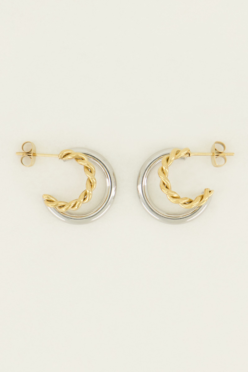 Oorringen 2 lagen patroon