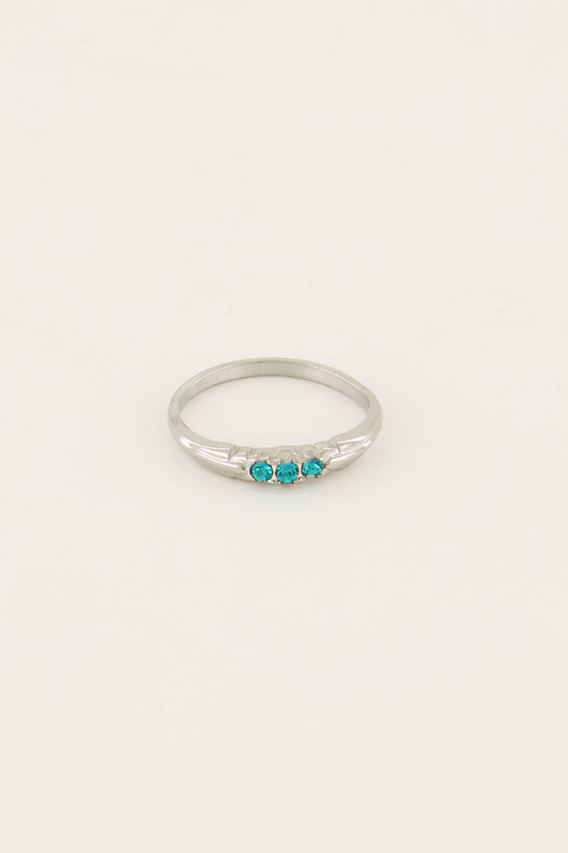 Bague trois pierres azzurro