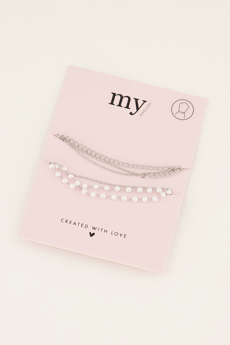 Souvenir belly chain met parels
