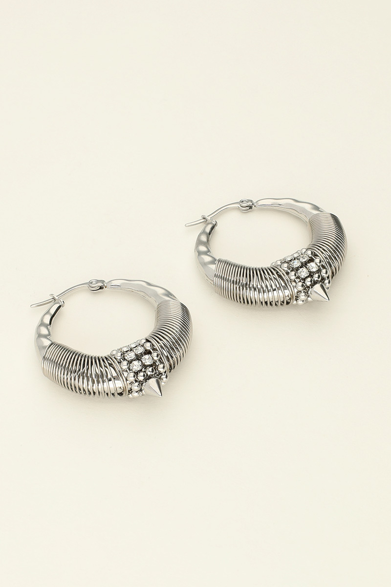 Statement hoop earrings with beads | My Jewellery