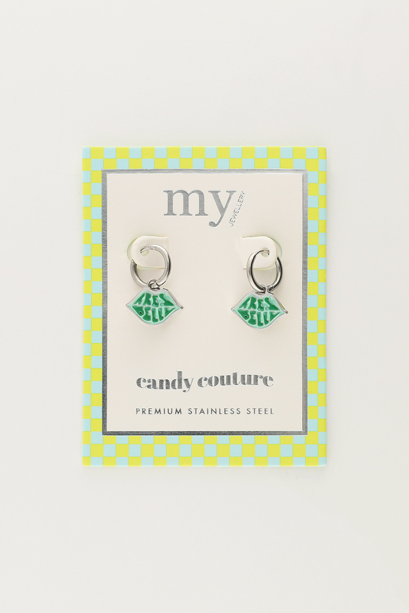 Candy hoop earrings green très belle charm | My Jewellery