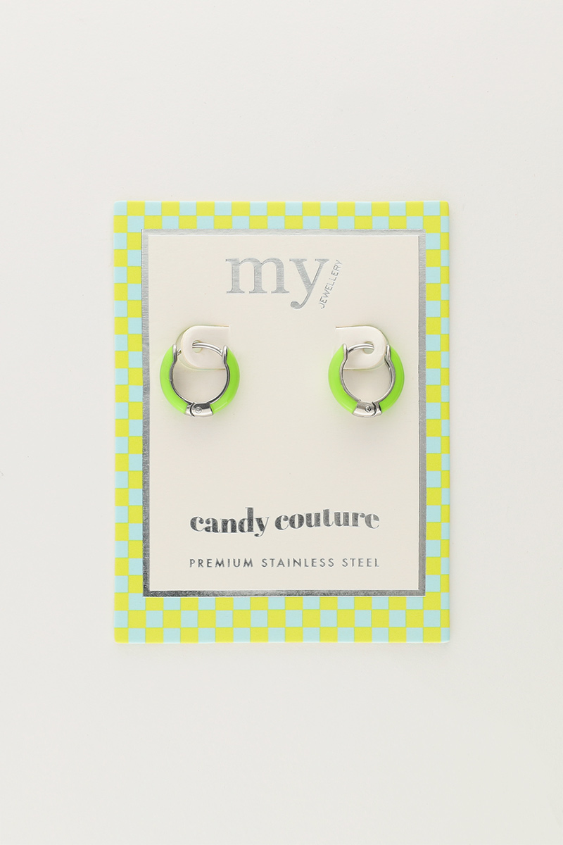 Candy small hoop earrings green | My Jewellery