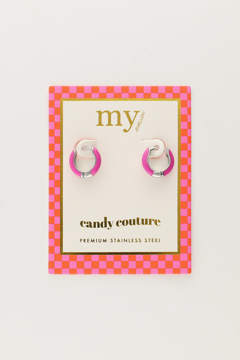 Candy small hoop earrings purple | My Jewellery