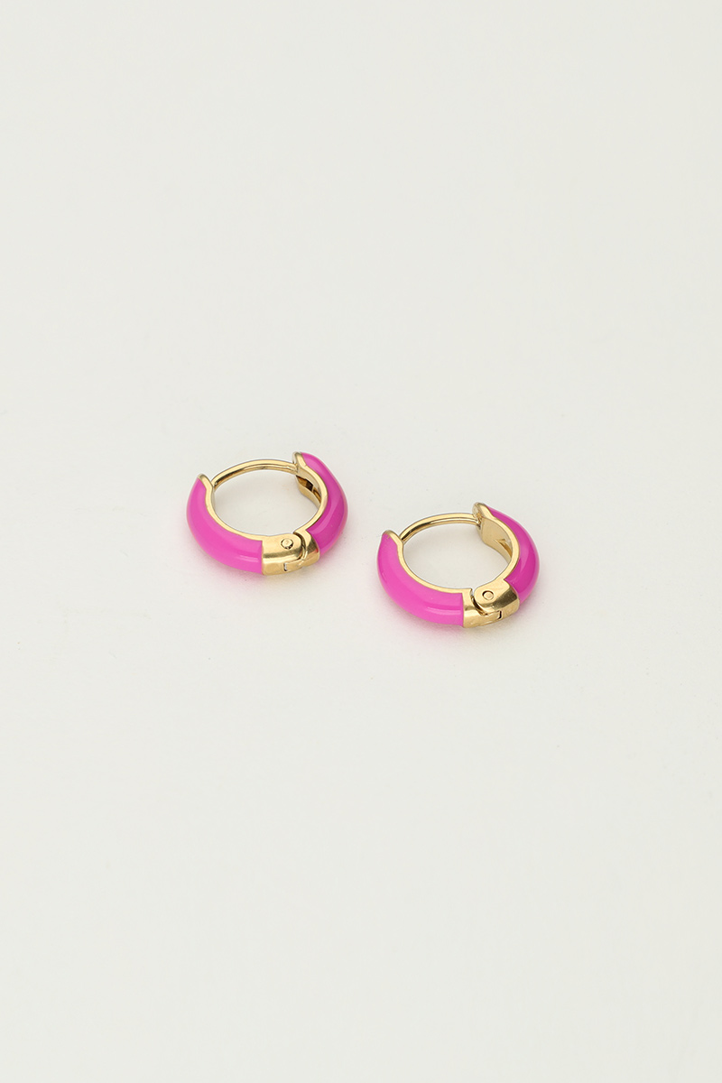 Candy small hoop earrings purple | My Jewellery