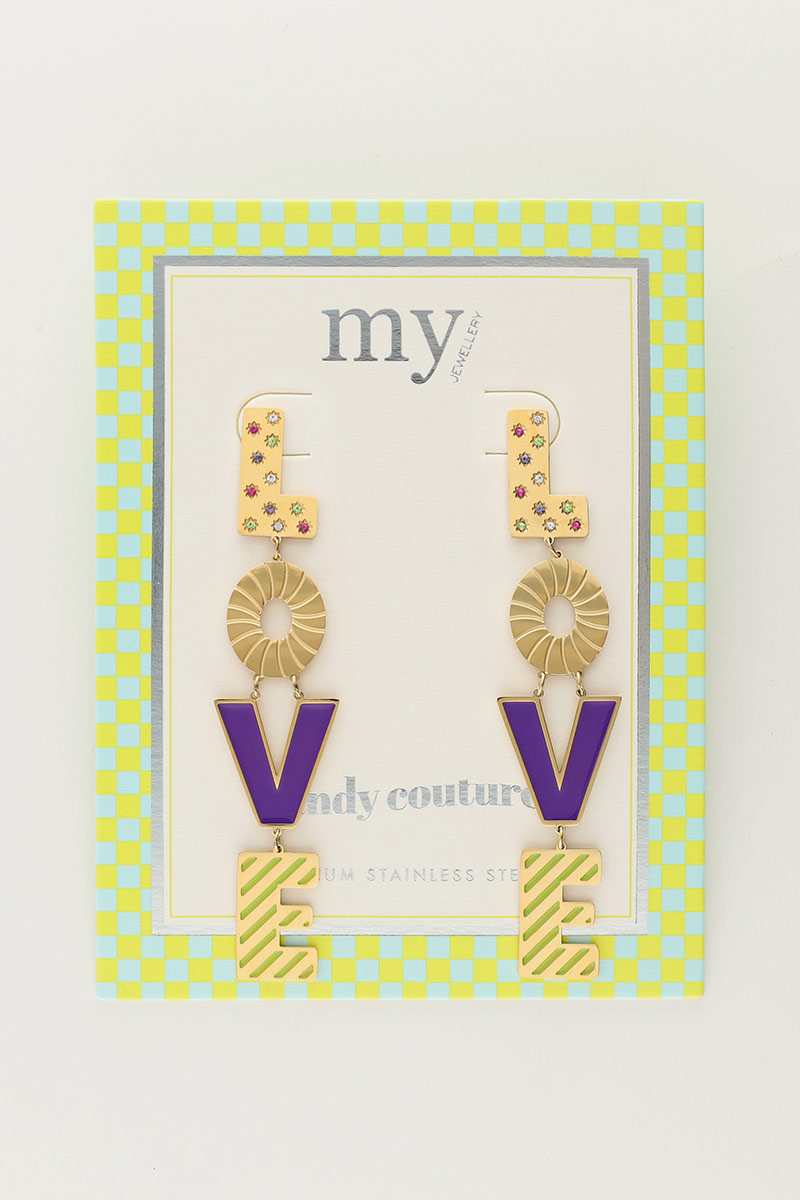 Candy earrings love purple | My Jewellery