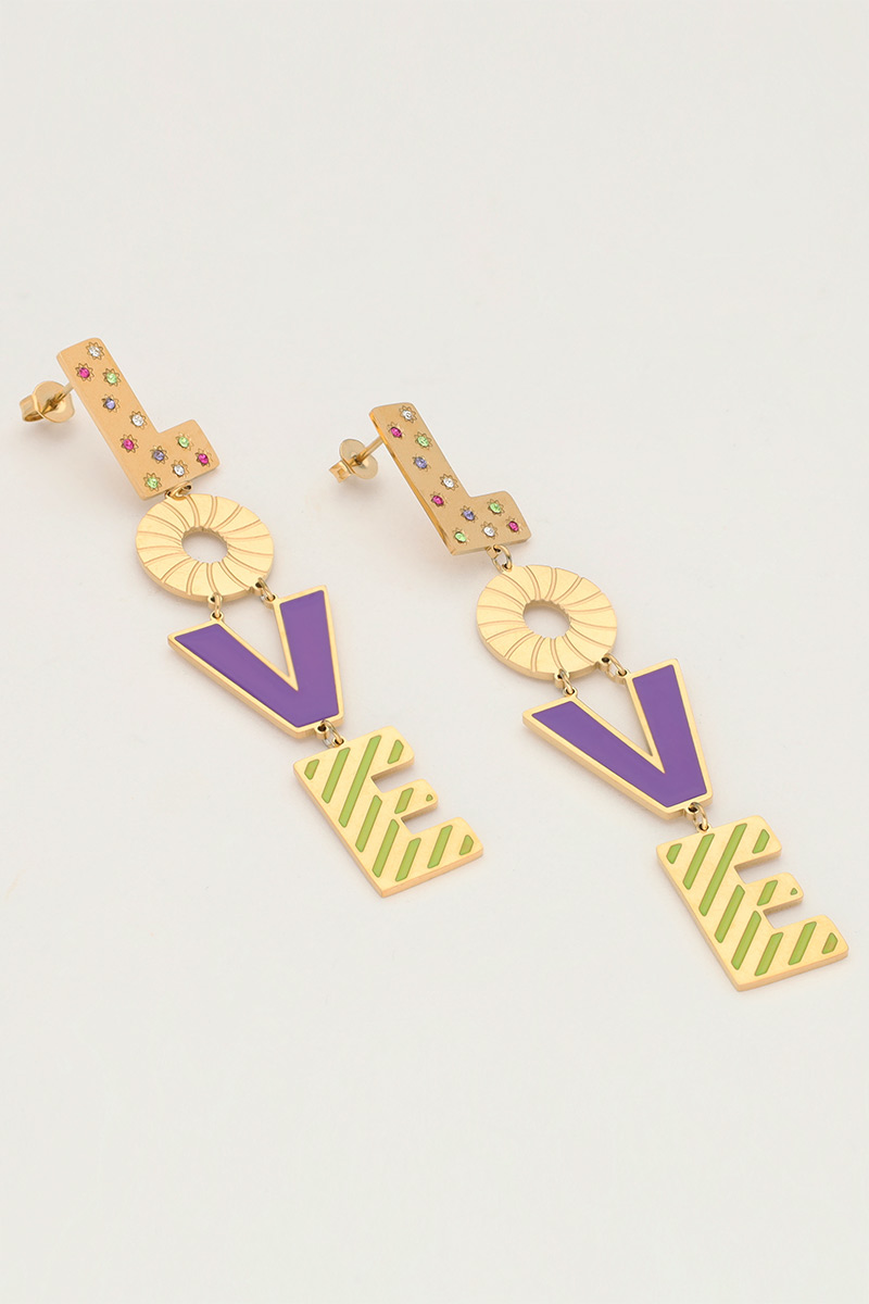 Candy earrings love purple | My Jewellery