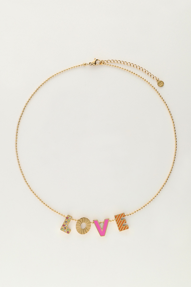 Candy ketting love roze