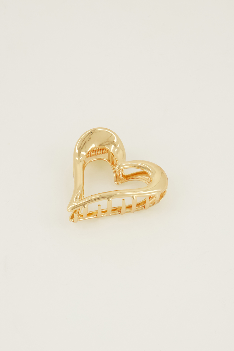 Gold heart hairclip | My Jewellery