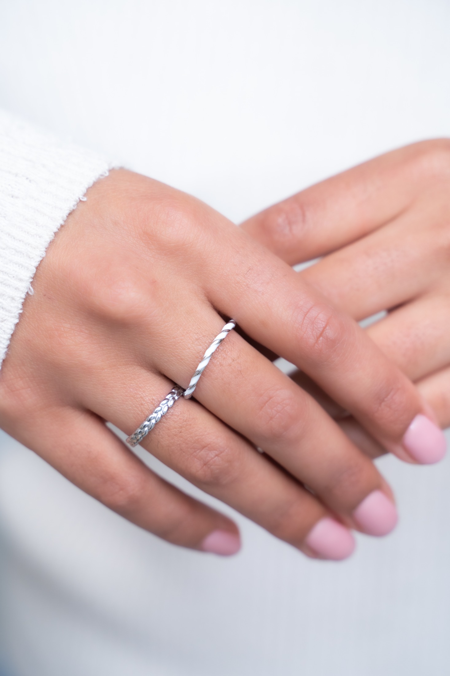 Twisted ring with white | My Jewellery