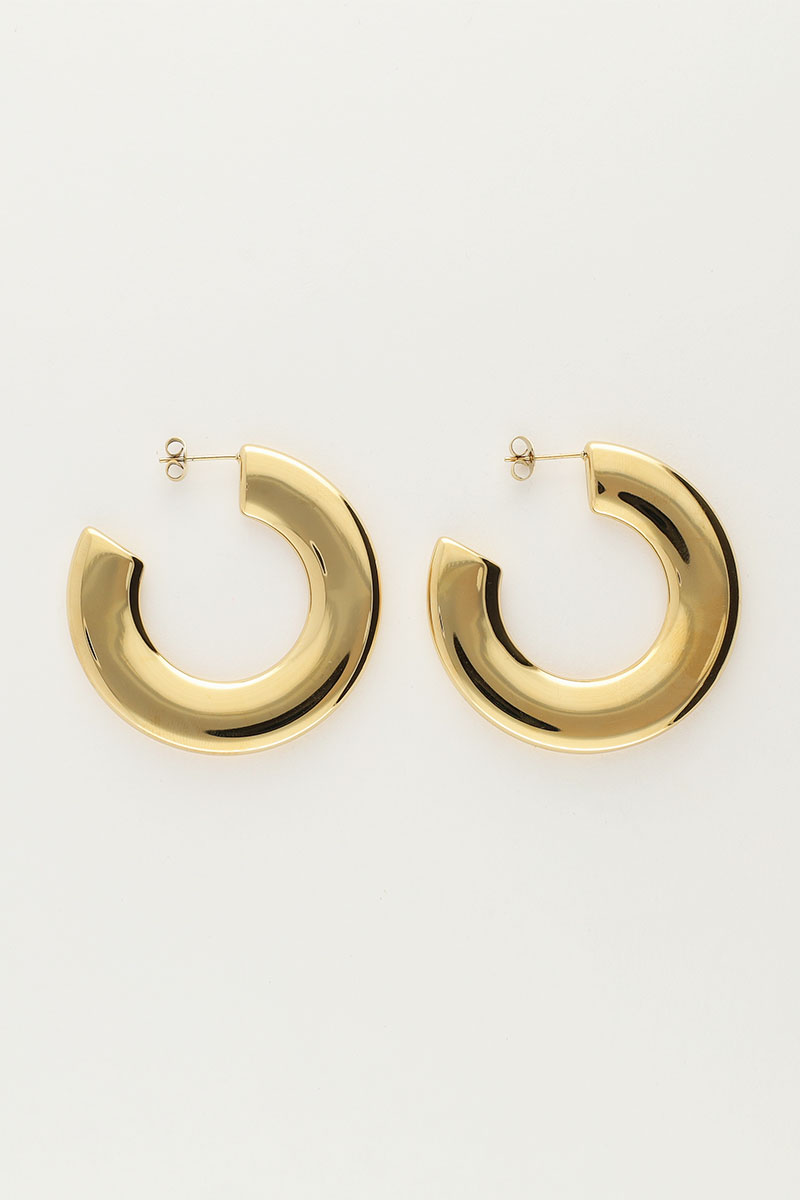 Large open hoop earrings round | My Jewellery