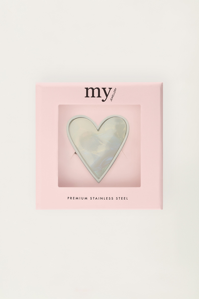 Statement ring met groot hart