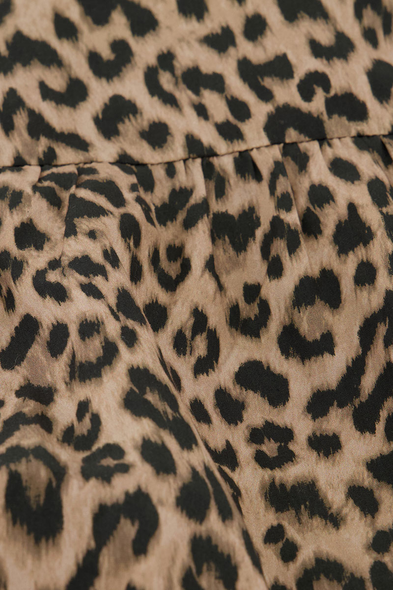 Midi dress with smock and panther print | My Jewellery