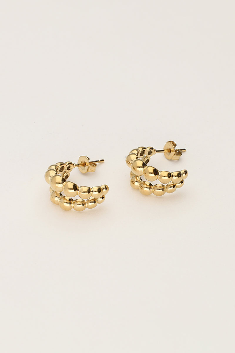 Bold double hoops with dots | My Jewellery