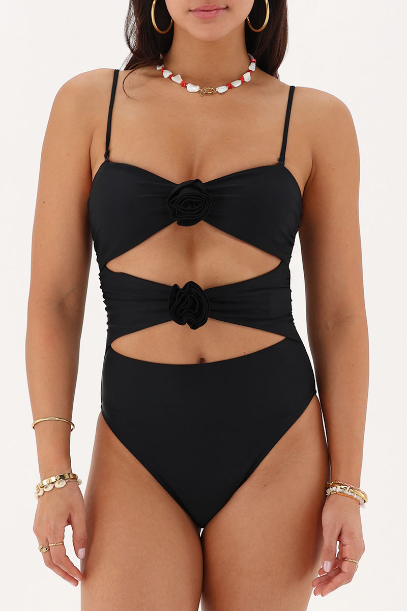 Maillot de bain avec découpes et fleurs 3D | - My jewellery - Modalova