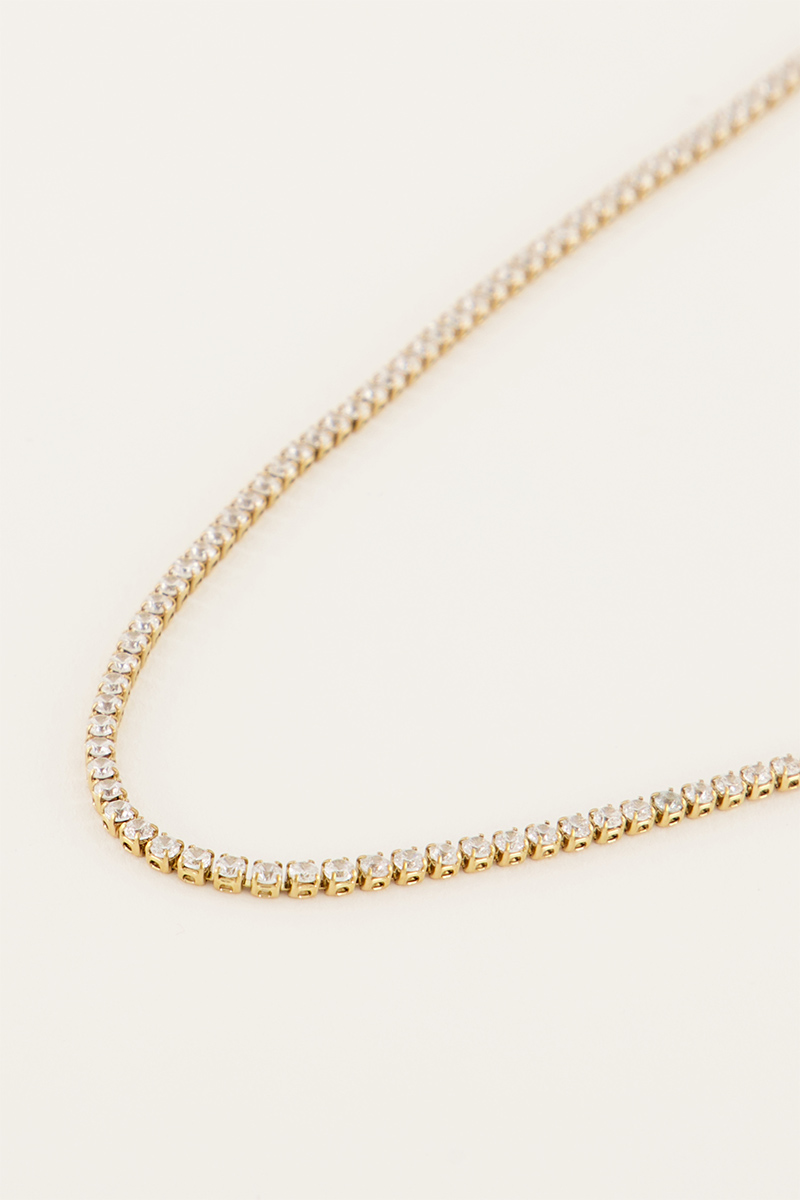 MOOD ketting met kleine transparante stenen