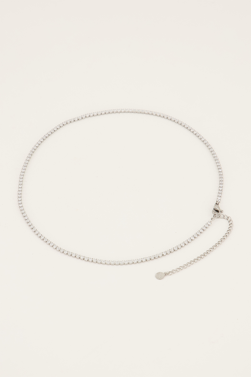 MOOD ketting met kleine transparante stenen