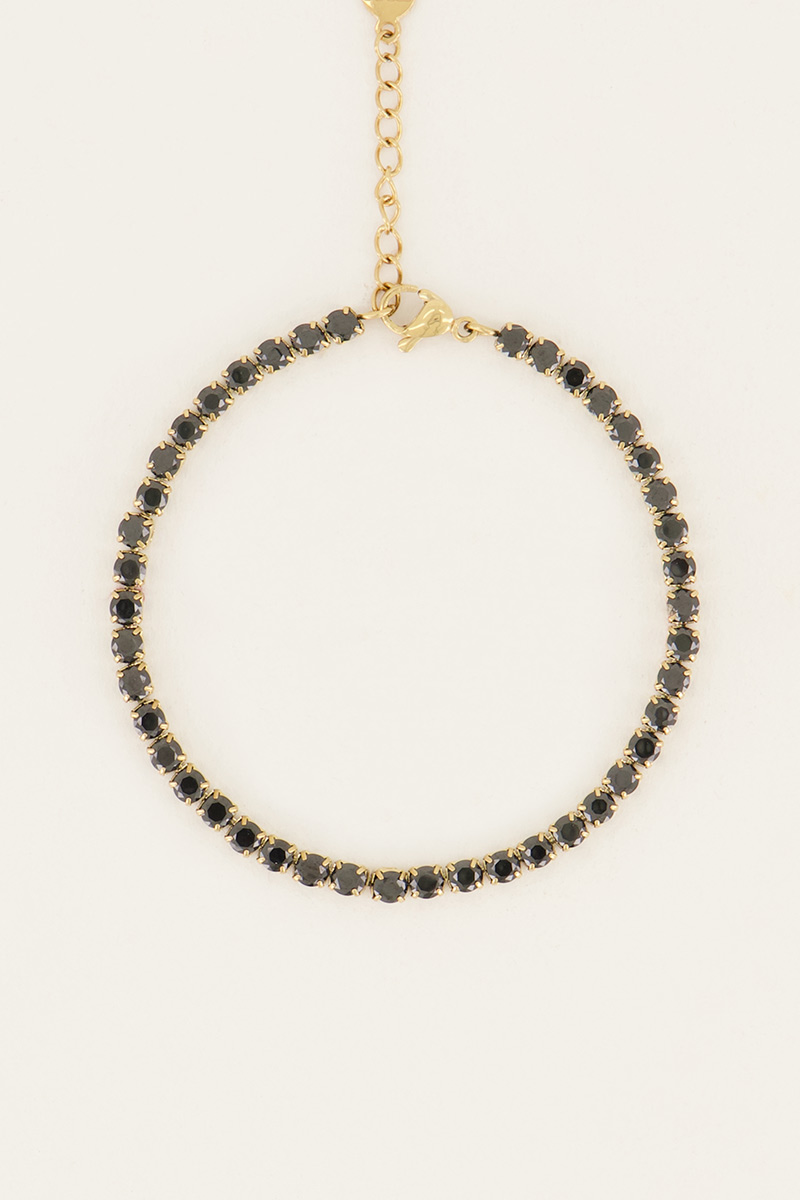 Bracelet MOOD avec pierres noires