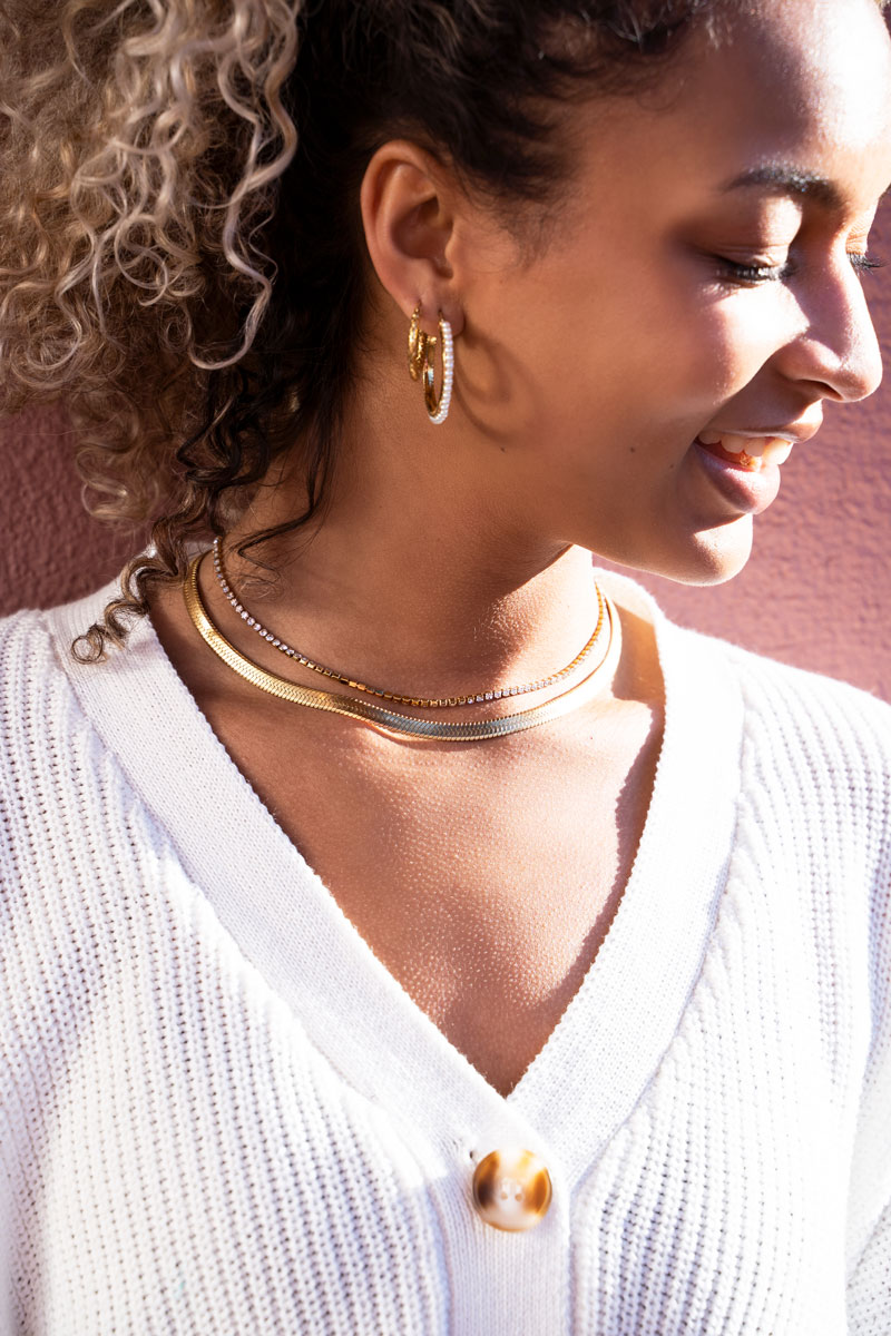 MOOD ketting met kleine transparante stenen | My Jewellery