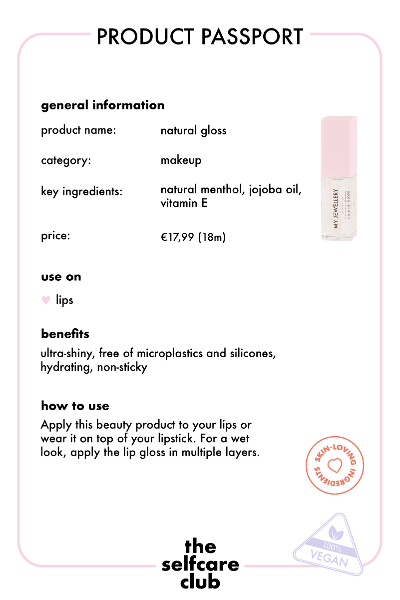 Natural lip gloss | My Jewellery