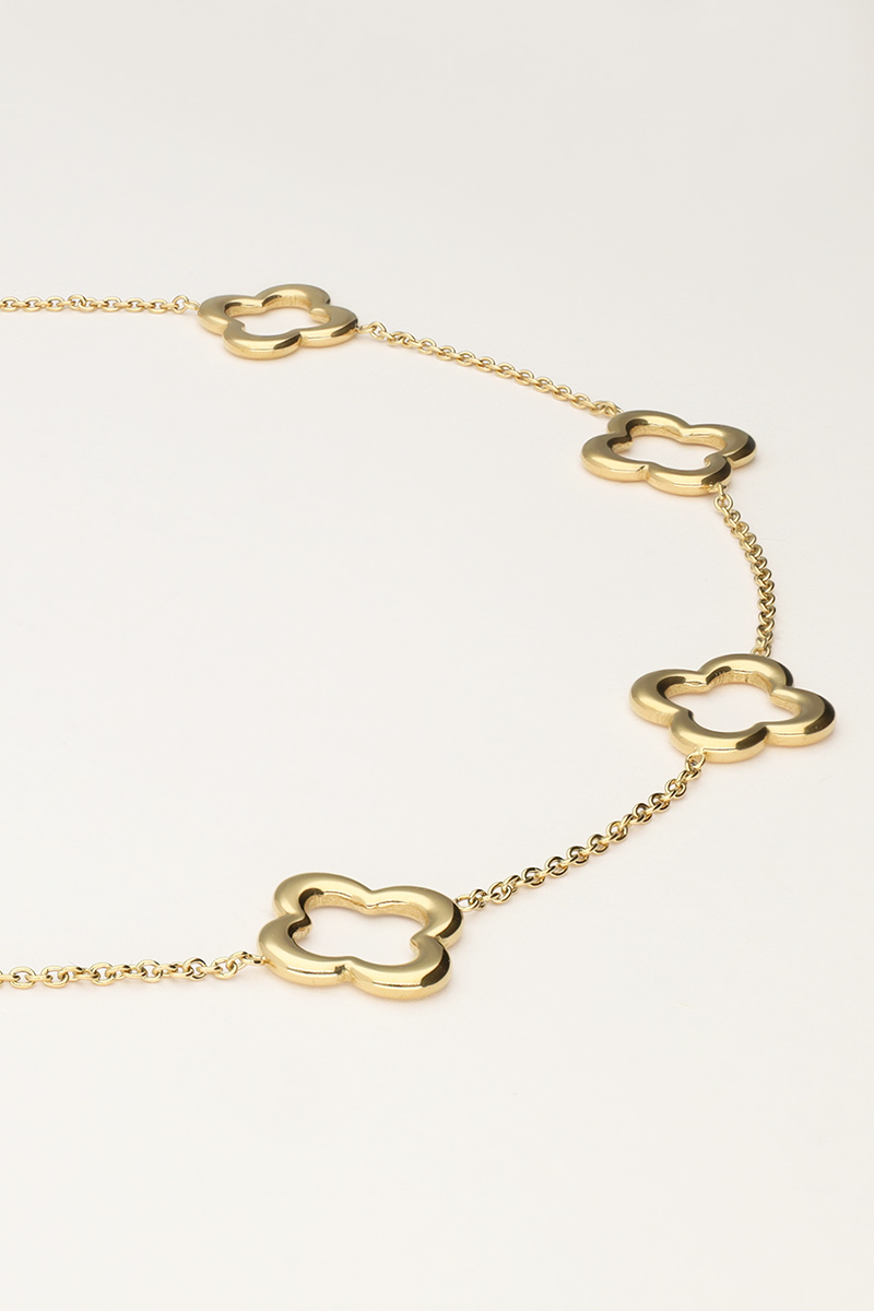 Necklace with five clovers