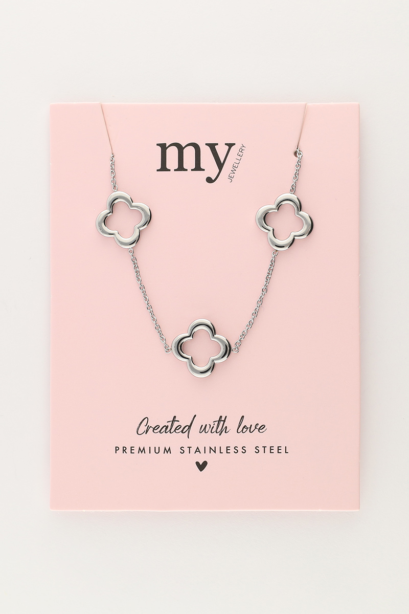 Necklace with five clovers