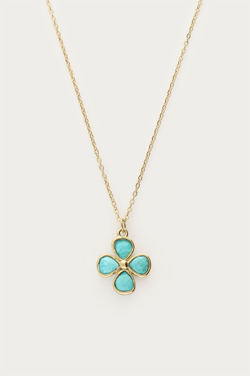 Necklace with turquoise clover | My Jewellery