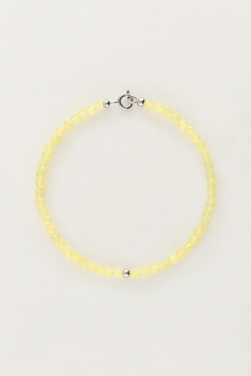 Ocean bracelet with small lime beads