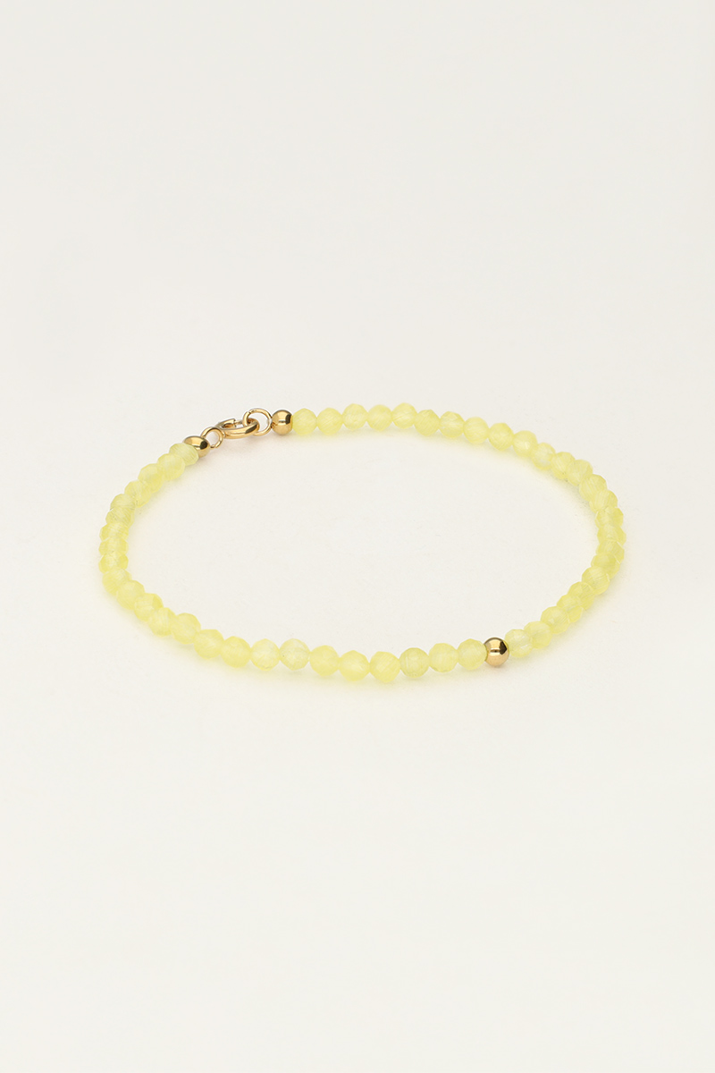 Ocean Armband mit kleinen Perlen Limette