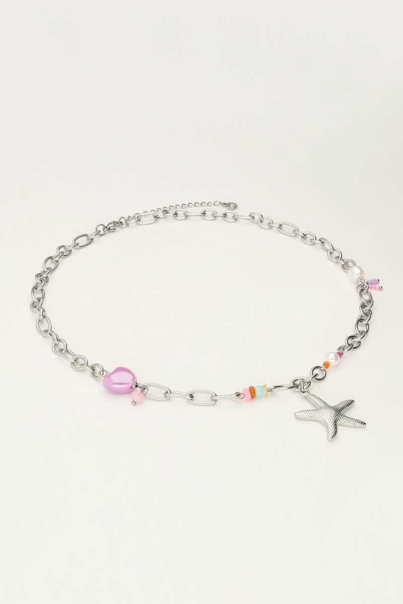 collier océan avec perles et étoile de mer  | my jewellery