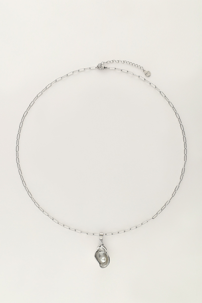 Ocean schakelketting met wokkelschelp en imitatieparel