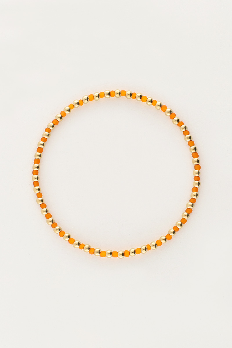 Ocean elastisches Armband und Perlen Orange