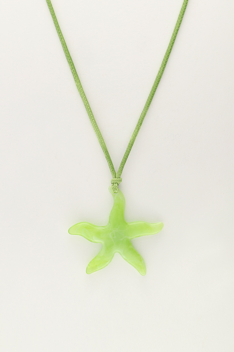 Ocean groene koord ketting met zeester