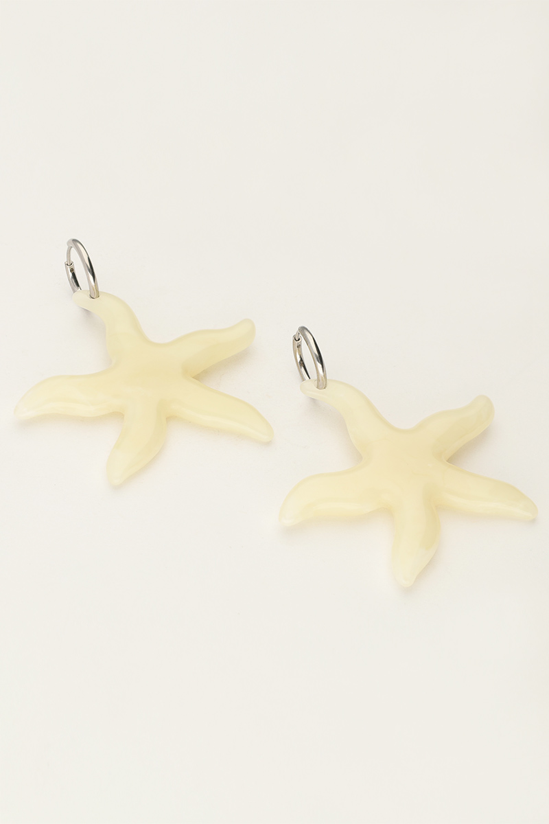 Ocean hoop earrings with large starfish | My Jewellery
