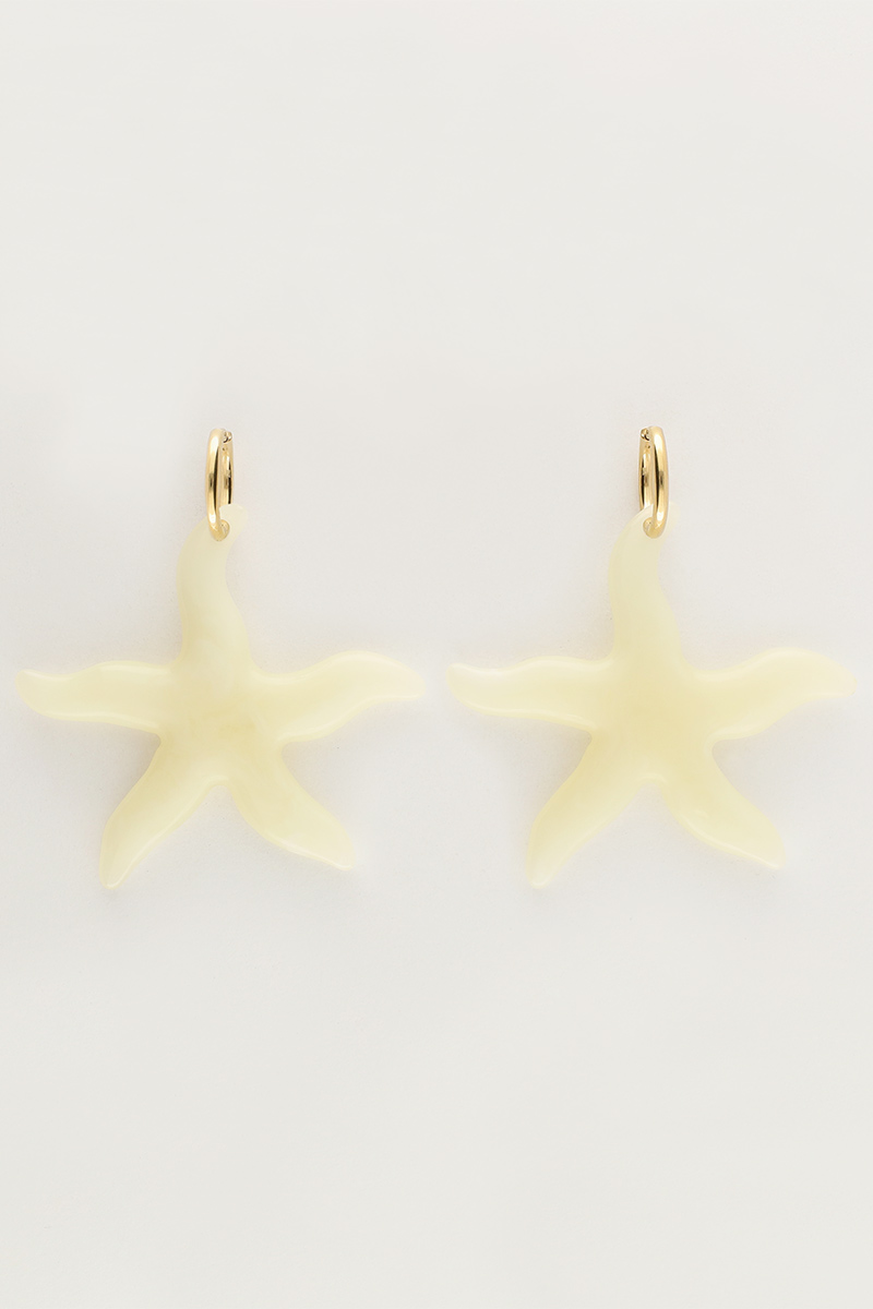 Ocean hoop earrings with large starfish | My Jewellery