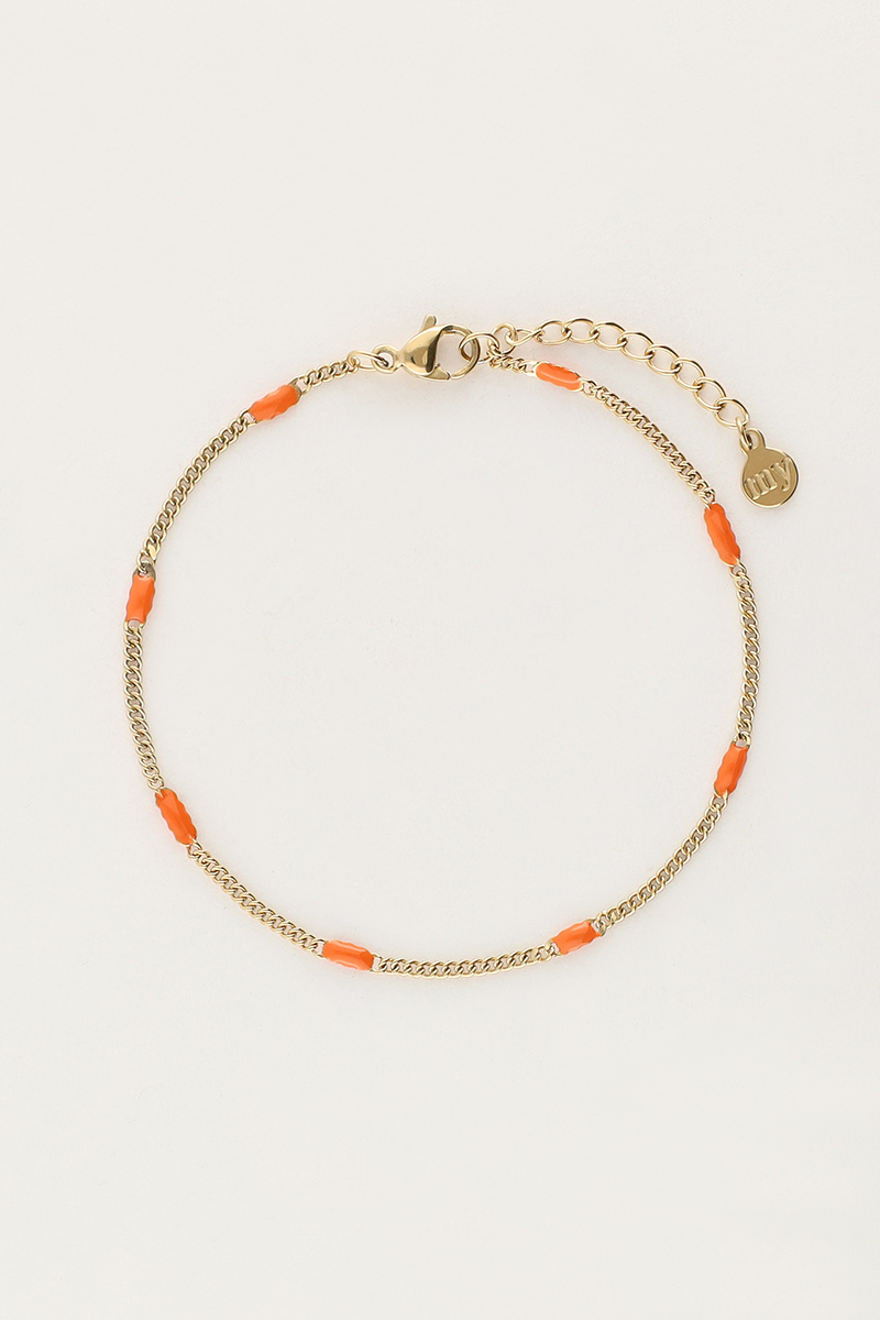 Ocean minimalistische armband oranje