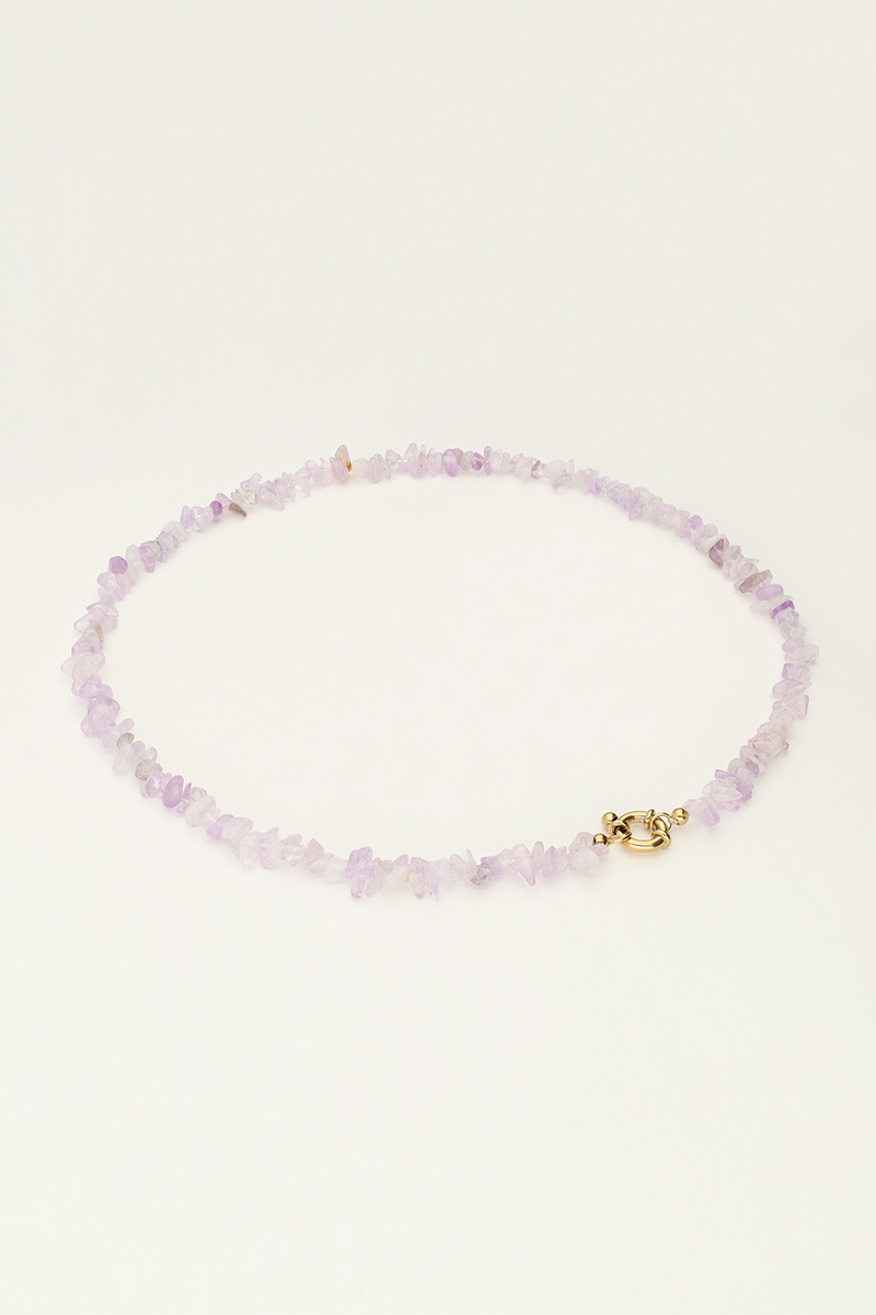 Ocean ketting met lila steentjes