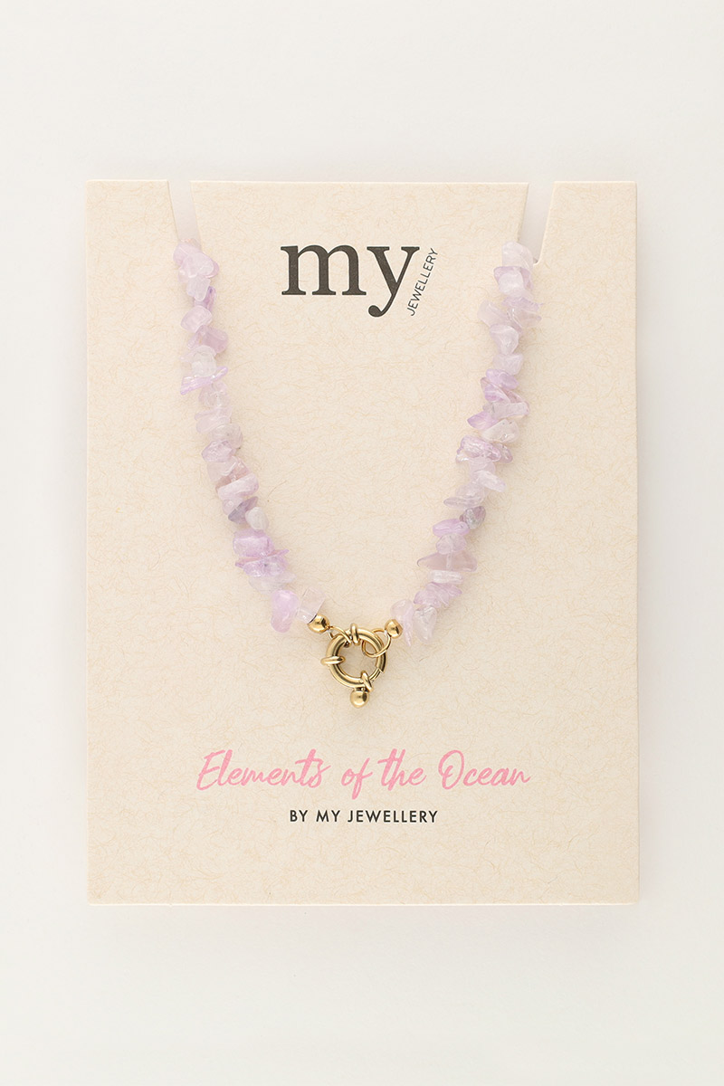 Ocean ketting met lila steentjes