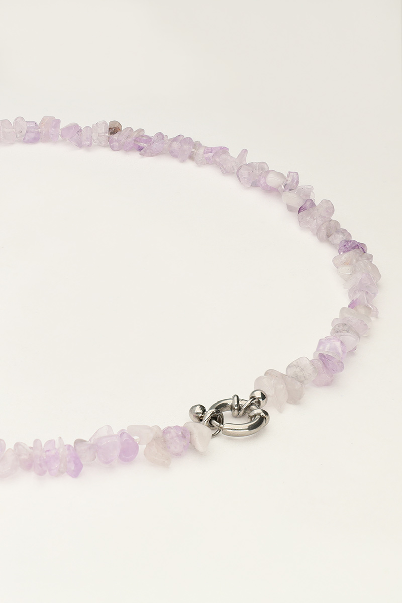 Ocean ketting met lila steentjes