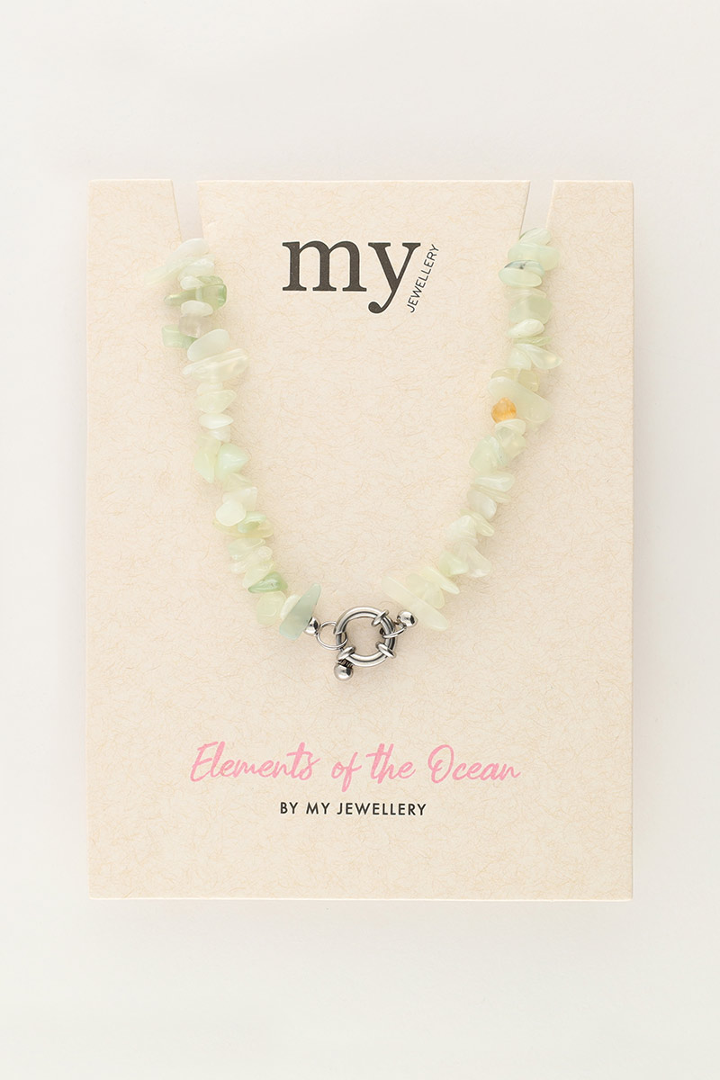 Ocean ketting met mintgroene steentjes