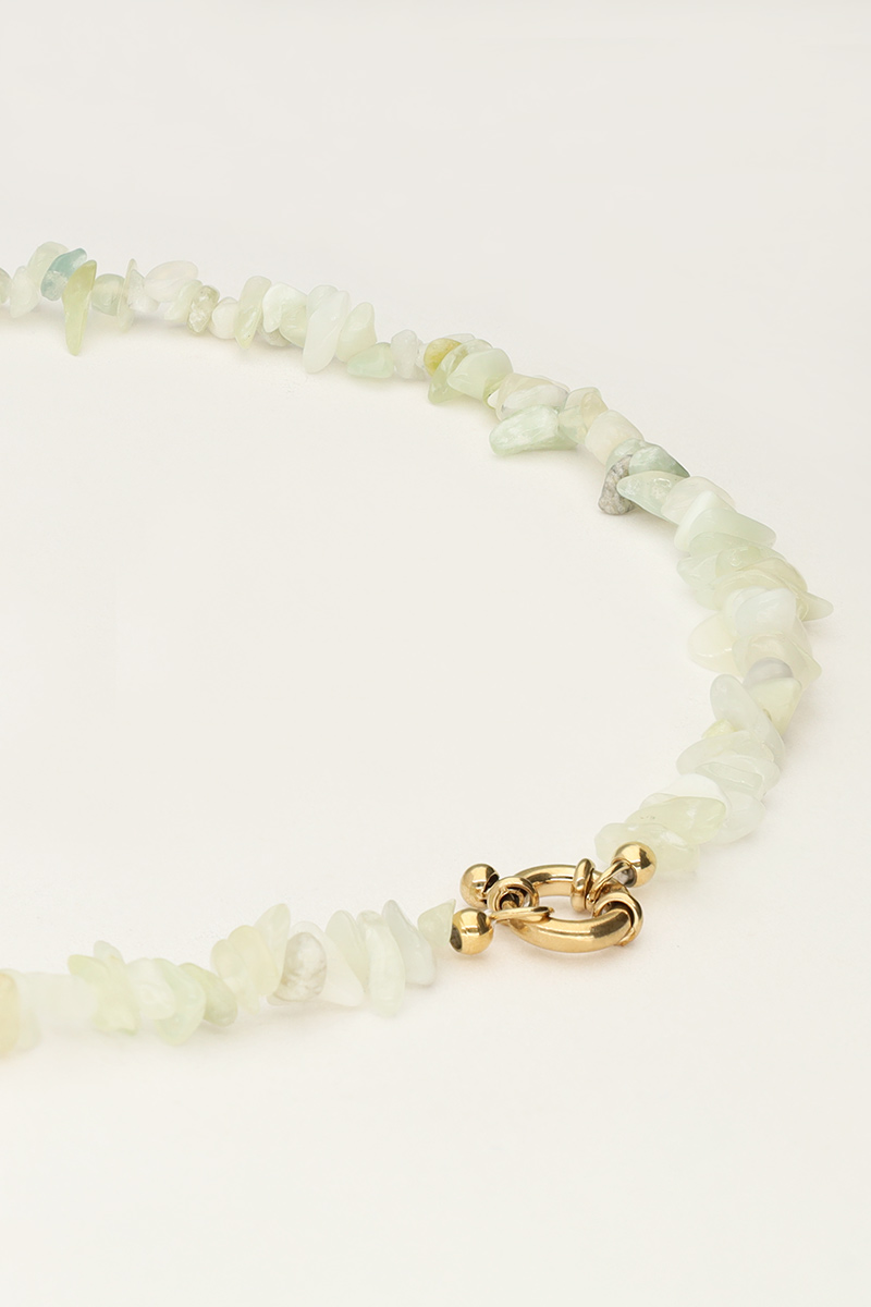 Ocean ketting met mintgroene steentjes